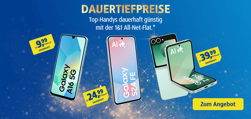 Dauertiefpreise bei 1&1